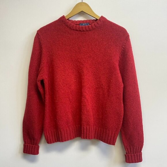 Vintage Woolrich Red Chunky Knit Wool Blend Sweater - Picture 1 of 8